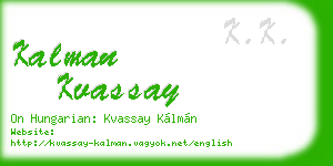 kalman kvassay business card